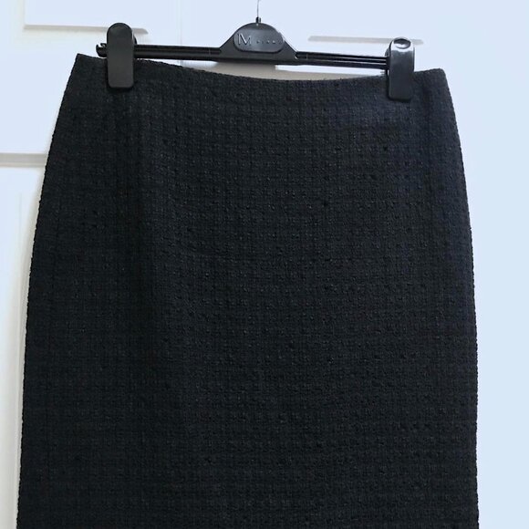 Cute Talbots Black Textured Pencil Skirt with FUN Furry Hem!!! - Picture 7 of 14